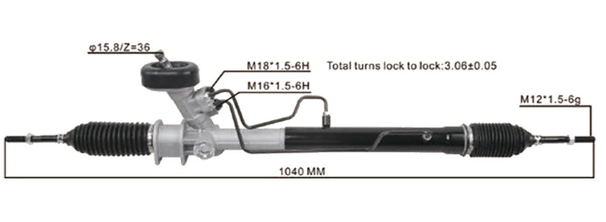Crémaillères de direction — Chevrolet Aveo 2003– / Kalos 2003–2011 — 96425091 / 96535298 / 96535300