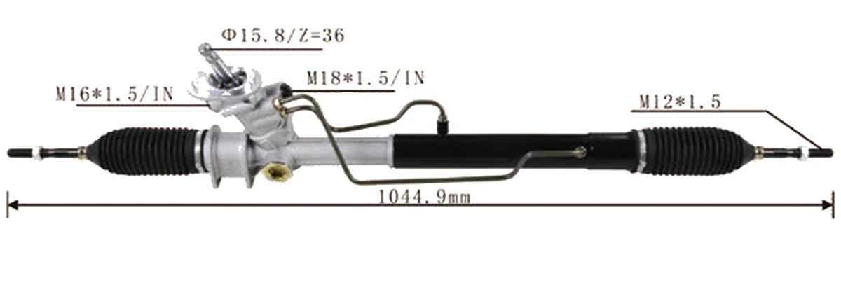 Crémaillères de direction — Chevrolet Aveo 2010–2017 — 93238311 / 95238311 / 95212633