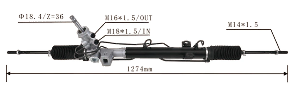 Crémaillères de direction — Chrysler Caravan / Voyager 2001–2004 — 4743142AH / 4743142AD / 4766321AD