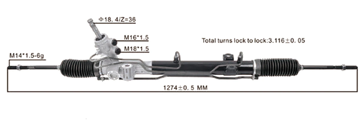 Crémaillères de direction — Chrysler Town & Country 2005–2007 — 68072216AC