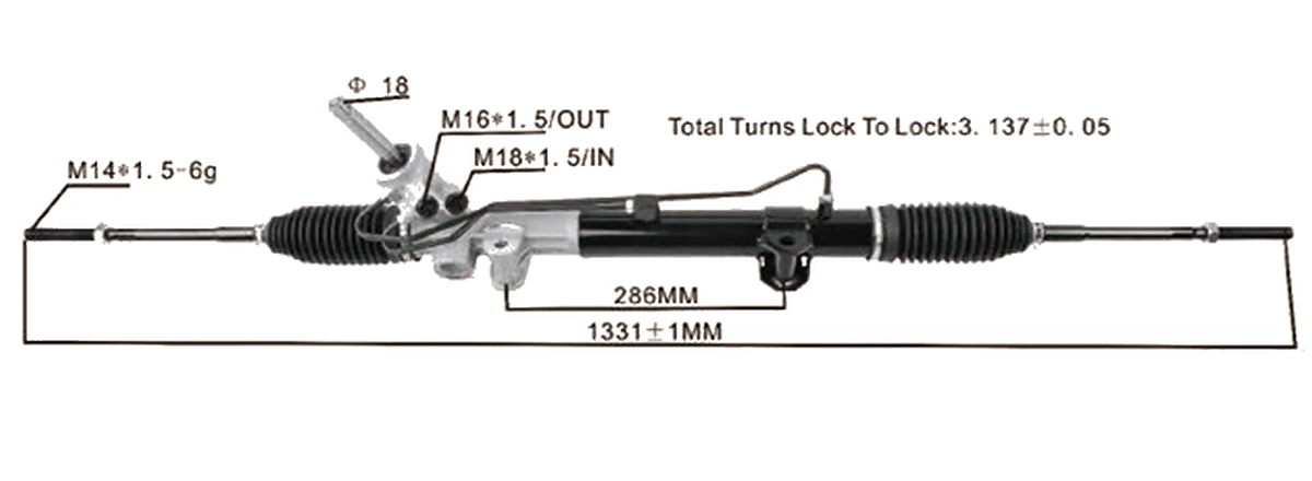 Crémaillères de direction — Chrysler Town & Country 2008–2010 — 5006523AC