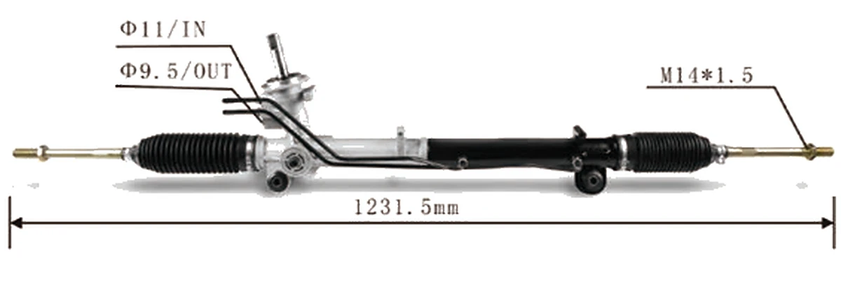 جير التوجيه — Ford Fiesta Ikon 2011–2015 — 1723864 / 2S6C-3200-KN / 4472938