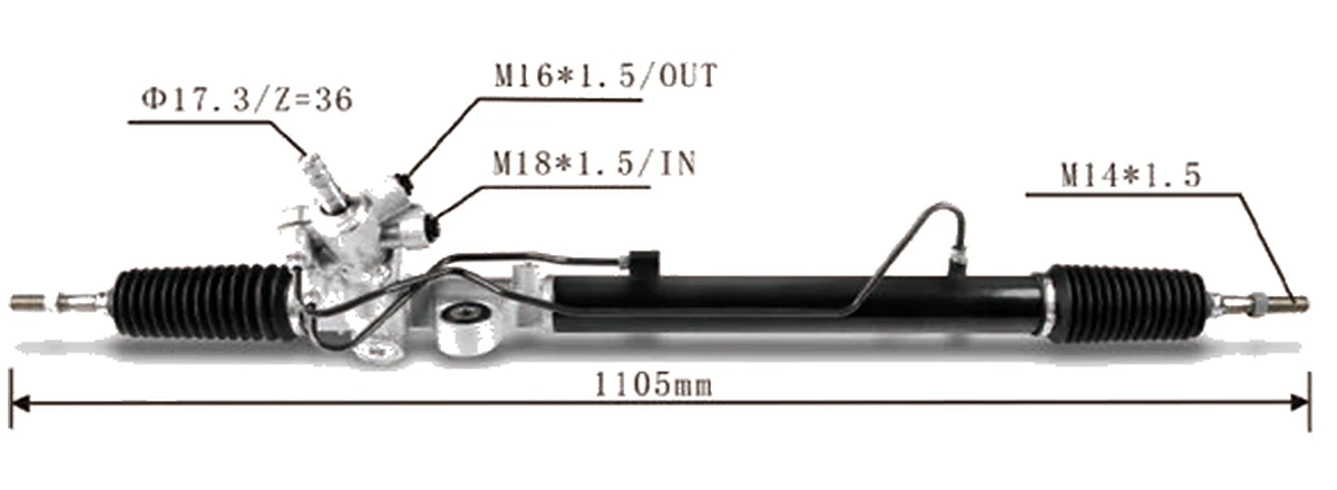 Cremalleras de dirección — Honda Accord 2008– — 53601-TB0-P01 / 53601-TA0-A01 / 53601-TA0-A02