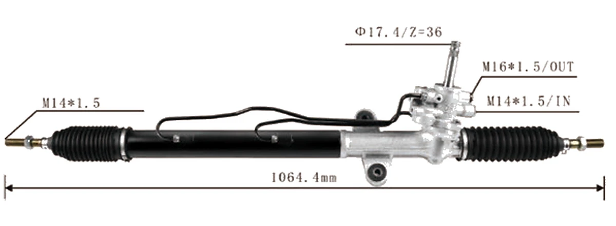Crémaillères de direction — Honda Odyssey RA6 2000– — 53601-SCP-W01