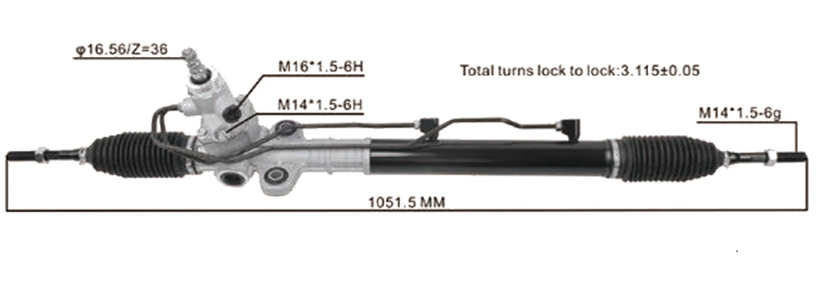 Cremalleras de dirección — Hyundai / Kia Accent 2005– — 57700-1E100