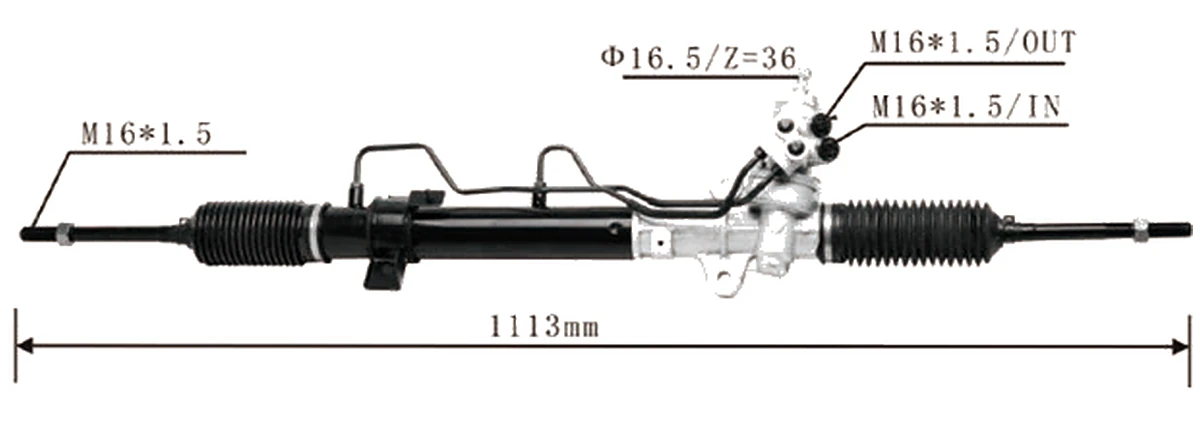 Cremalleras de dirección — Hyundai / Kia Tucson 2015–2018 / Sportage — 57700-2E000 / 57700-1F000 / 57700-1F800
