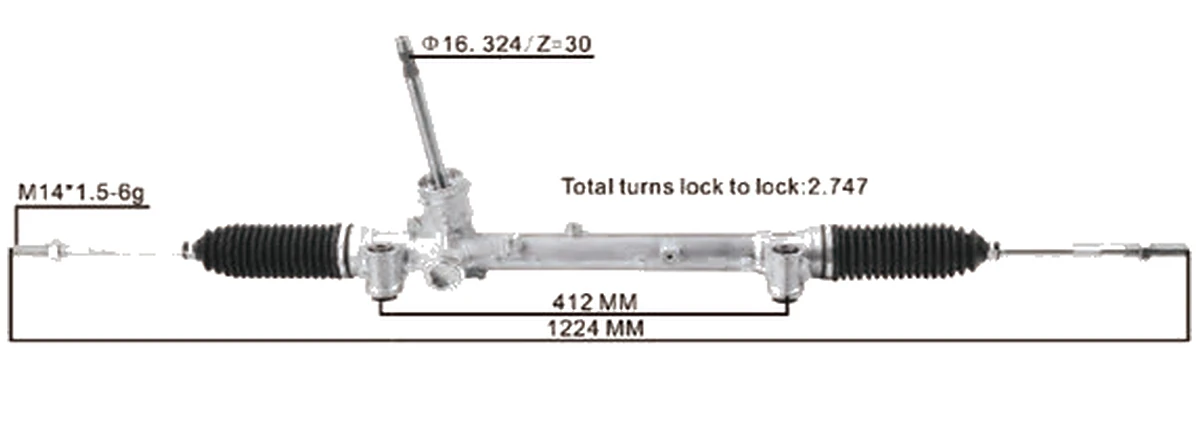 Crémaillères de direction — Jeep Compass / Fiat 500X / Renegade 2015–2018 — 77367810 / 68263318AA / 52060739