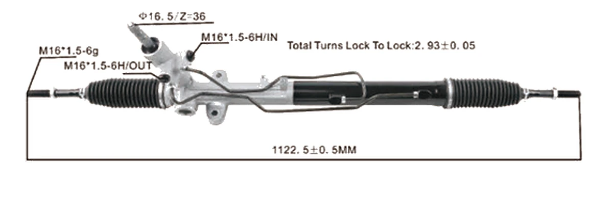 Cremalleras de dirección — Hyundai / Kia Sorento 2012– — 57700-2P200 / 57700-2W000