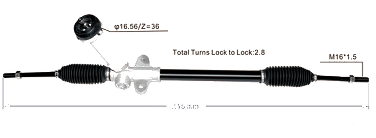 Cremalleras de dirección — Hyundai / Kia Soul 2008– — 56500-2K000 / 56500-2K001