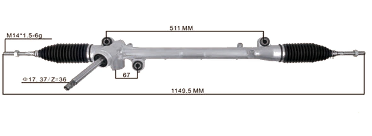 Crémaillères de direction — Mazda 3 2011–2013 / 6 2012– — BJS832110 / BJS732110 / GHT232110B