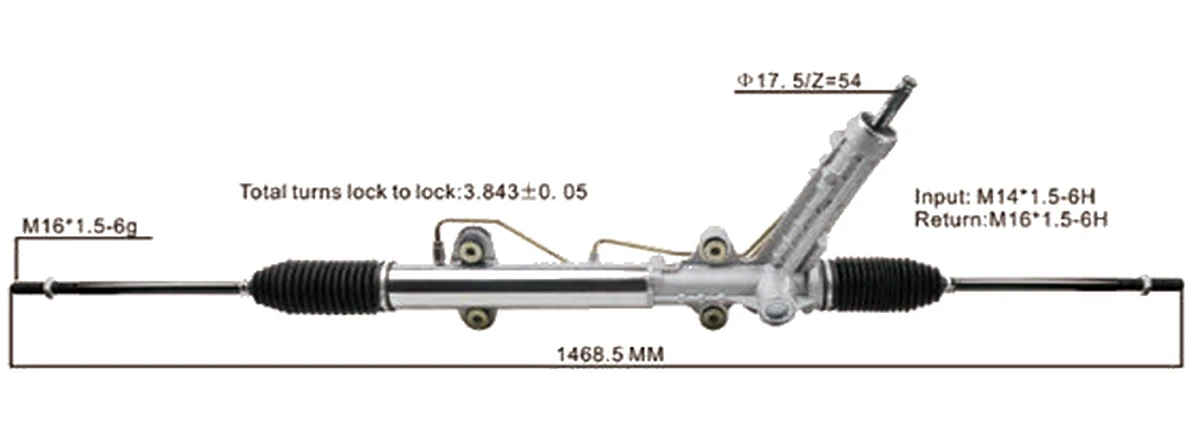 جير التوجيه — Mercedes-Benz Transporter T1N / Dodge Sprinter 2003–2006 — A9014600800 / 9014610401 / 9014610400