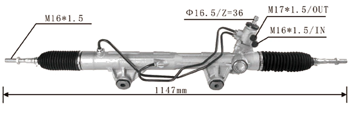 Crémaillères de direction — Mitsubishi Triton 2015– / Pajero Sport — 4410A603 / 55270329 / 7169386010