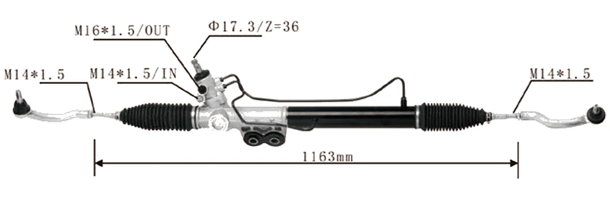 جير التوجيه — Nissan Navara 4WD D40 2004– — 49200-AE020 / 49001-3X01A / 49001-EB710