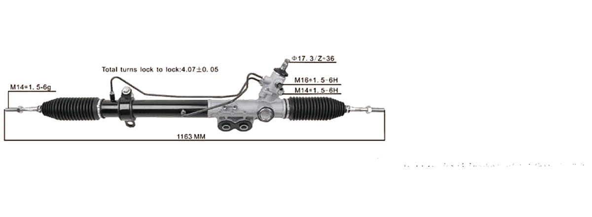Cremalleras de dirección — Nissan Navara D40 2004– / Frontier — 49001-JR810 / 7170206030