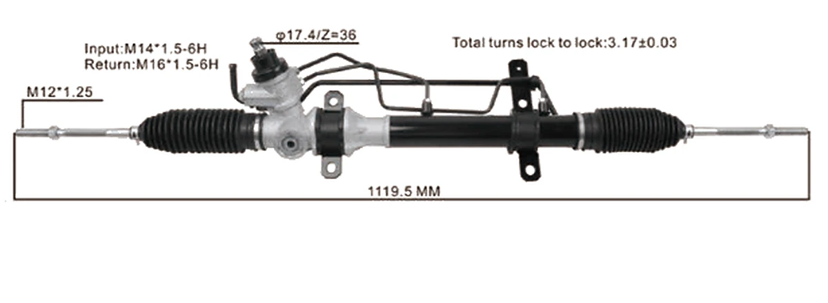 Cremalleras de dirección — Nissan Sentra / Sunny B13 / TS-III 1991–2017 — 49001-Q5600 / 49001-F4200