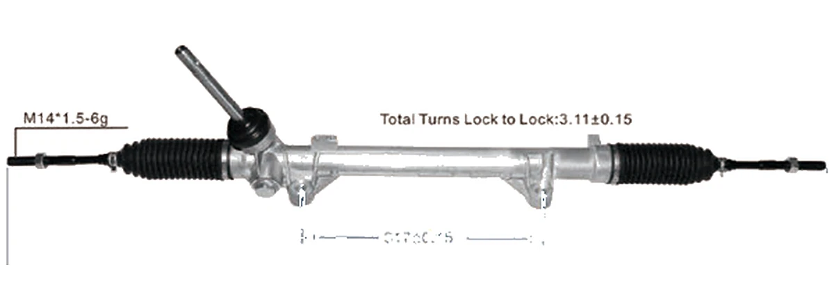 Cremalleras de dirección — Nissan X-Trail T31 / Qashqai J10 / Rogue 2007– — 48001-JG40B / 48001-JD900 / 48001-JM00C