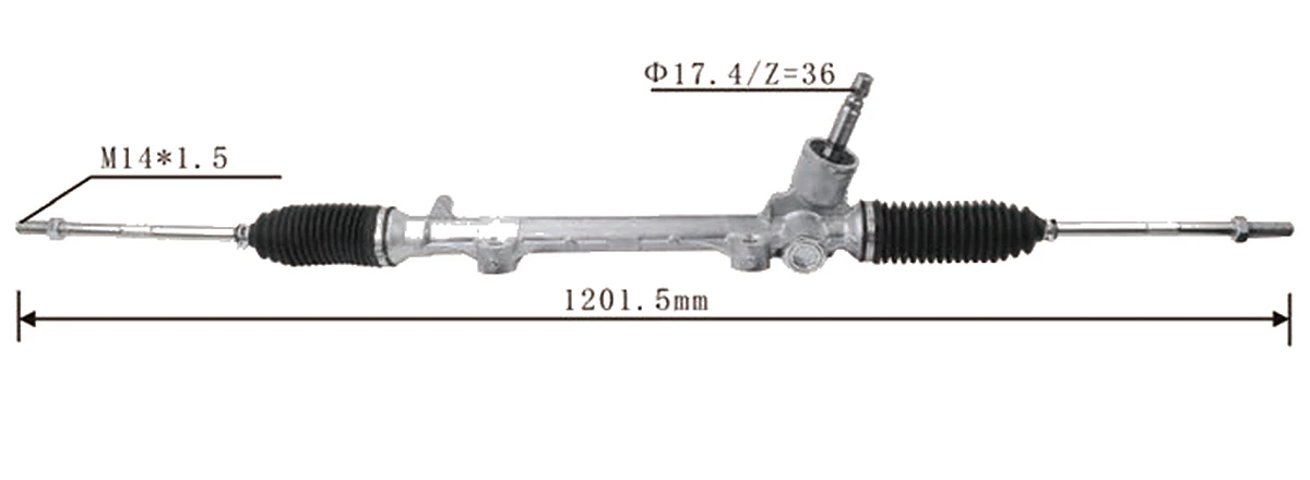 Cremalleras de dirección — Toyota Agya / Ayla / Calya / Sigra — 45510-BZ170 / 45502-BZ040