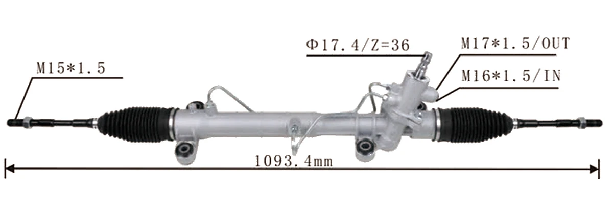 Steering racks — Toyota Corolla 2000–2008 — 44200-12760 / 44250-02160