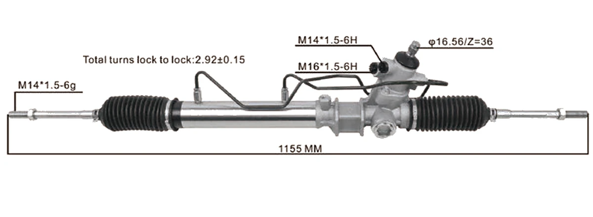 جير التوجيه — Toyota Hiace 1989–2006 — 44250-26350 / 44250-26050 / 44250-26351