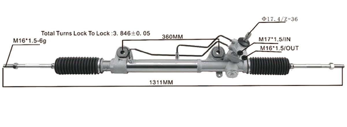 Steering racks — Toyota Hilux 2015– 2WD — 44200-0K650