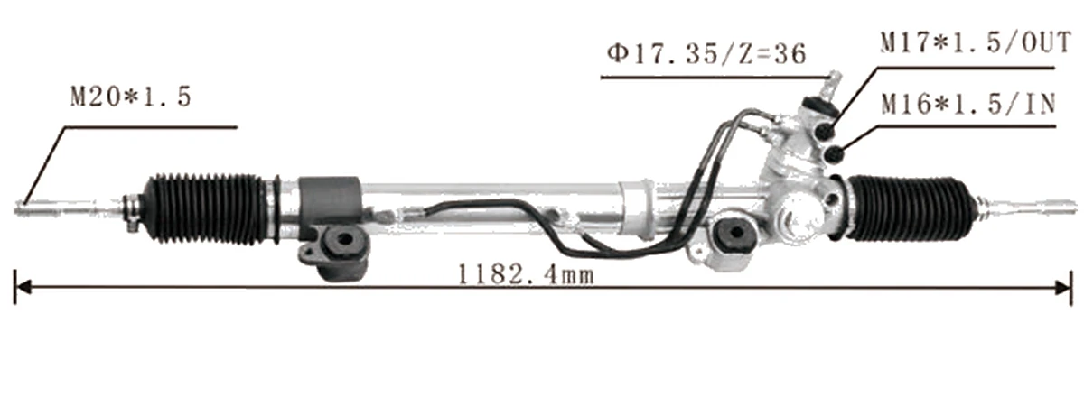 Crémaillères de direction — Toyota Land Cruiser 4700 2003–2007 — 44250-60100