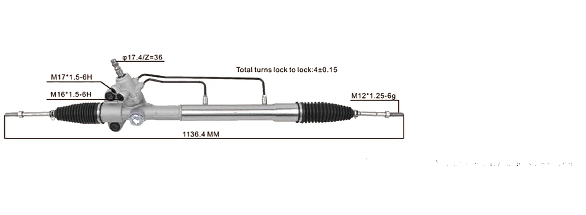 Crémaillères de direction — Toyota Daihatsu Xenia / FAW Sirion S80 — 44200-BZ060 / 44200-BZ040