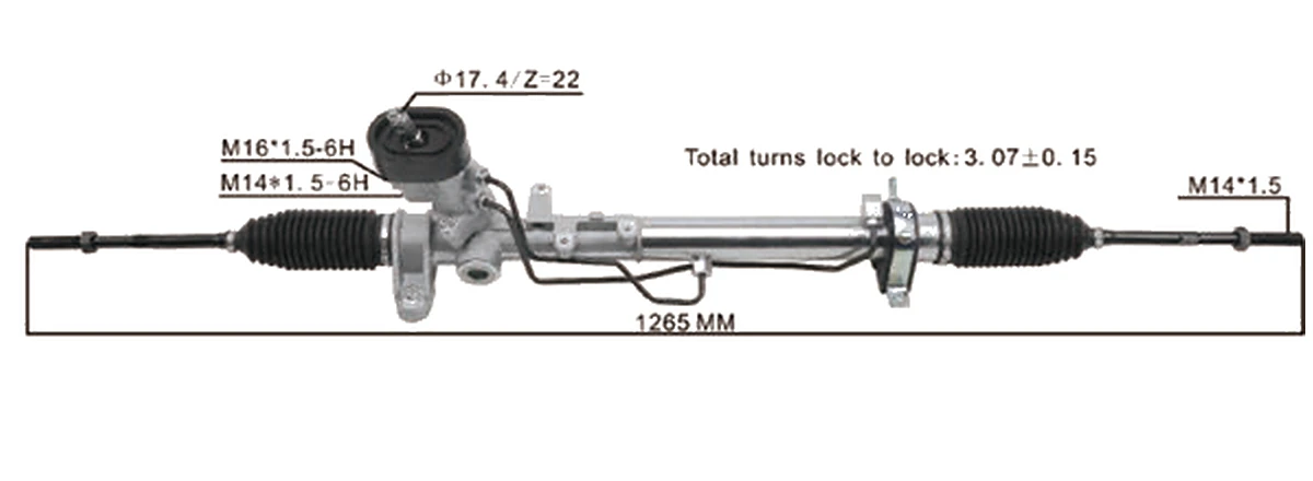 Crémaillères de direction — Volkswagen Bora 1999– / Audi A3 / Skoda Octavia / Golf 4 — 1J1422062D