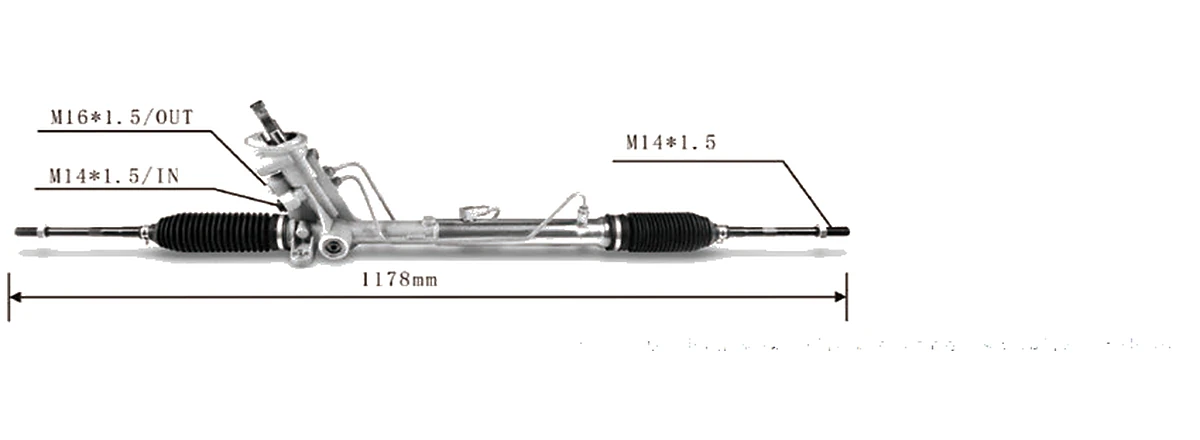 Cremalleras de dirección — Volkswagen Gol G5 / Saveiro / Voyage / Vento / Crossfox — 5U1422055E / 16151141S