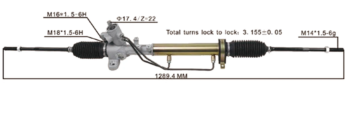 Steering racks — Volkswagen Jetta / Golf / A3 1.8 / 2.0 1993–1998 — 1H0422803A