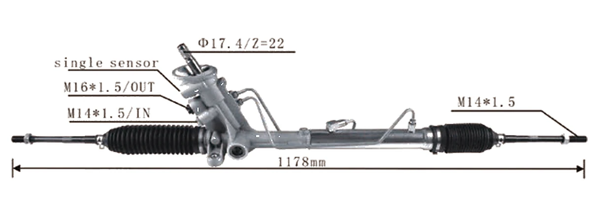 جير التوجيه — Volkswagen Polo Single Sensor 2008– / Skoda Fabia — 6Q1423061M